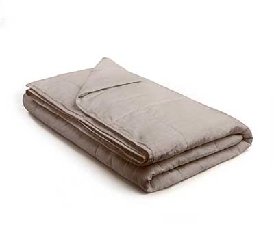 Gewassen linnen sprei Oso Taupe product