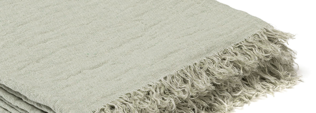 katoenen crinkle Sprei Wave Eucalyptus
