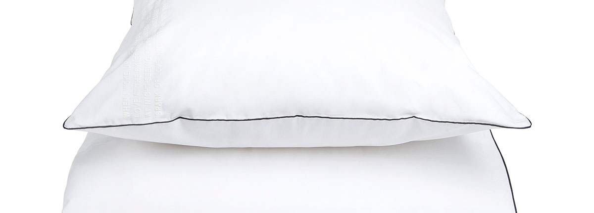 MrsMe Dekbedset Pillowbook wit katoen percale 400 thread count
