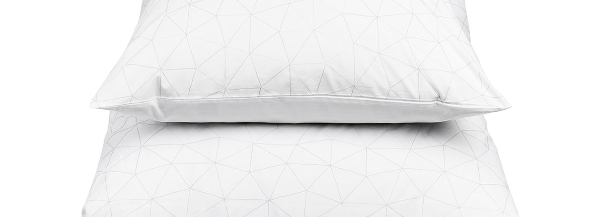 MrsMe Dekbedovertrek Kaleisdoscope zilver lurex borduursel