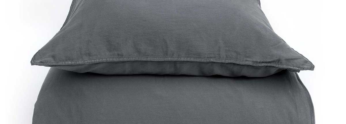 MrsMe DuvetCoverSet Stilo donkergrijs  flanel