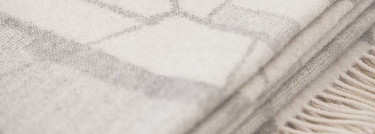 Crystalline plaid jacquard geweven wol