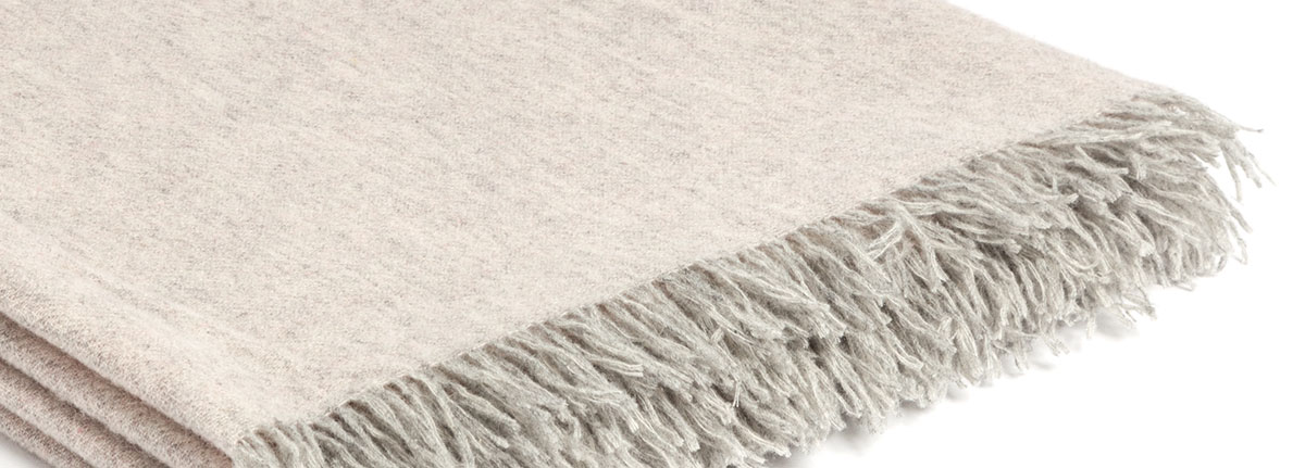 plaid Fly Blush Melee gewasen wol