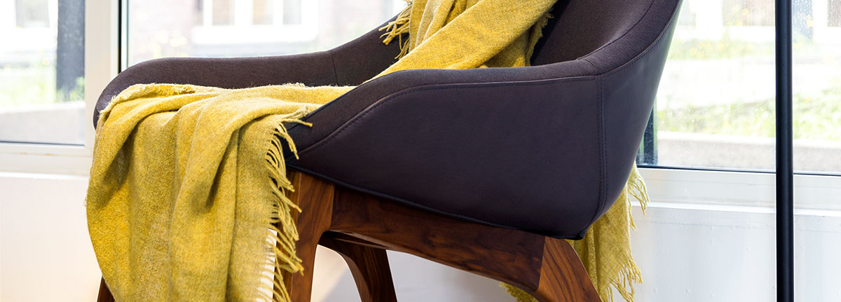 plaid Fly Piccalilly Melee op stoel