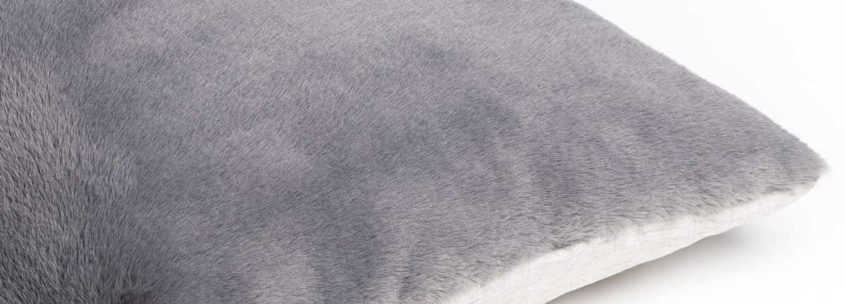 Sierkussen Caprice Softgrey fur free fur kunstbont