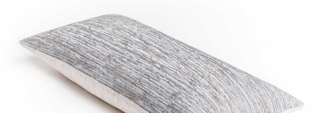 Sierkussen Link Silver Grey jute katoen lurex