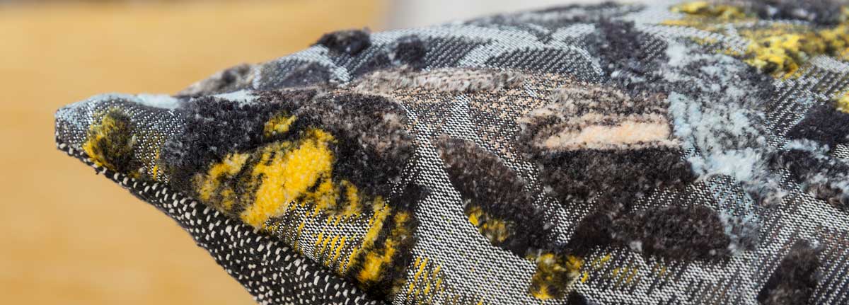 Cushion Tiger Multiblack velvet cotton viscose