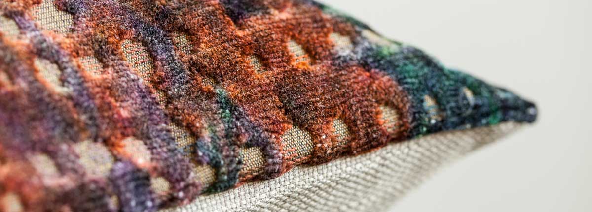 Cushion Bloom Brique Blue