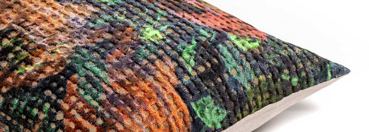 Cushion Bloom Brique Blue