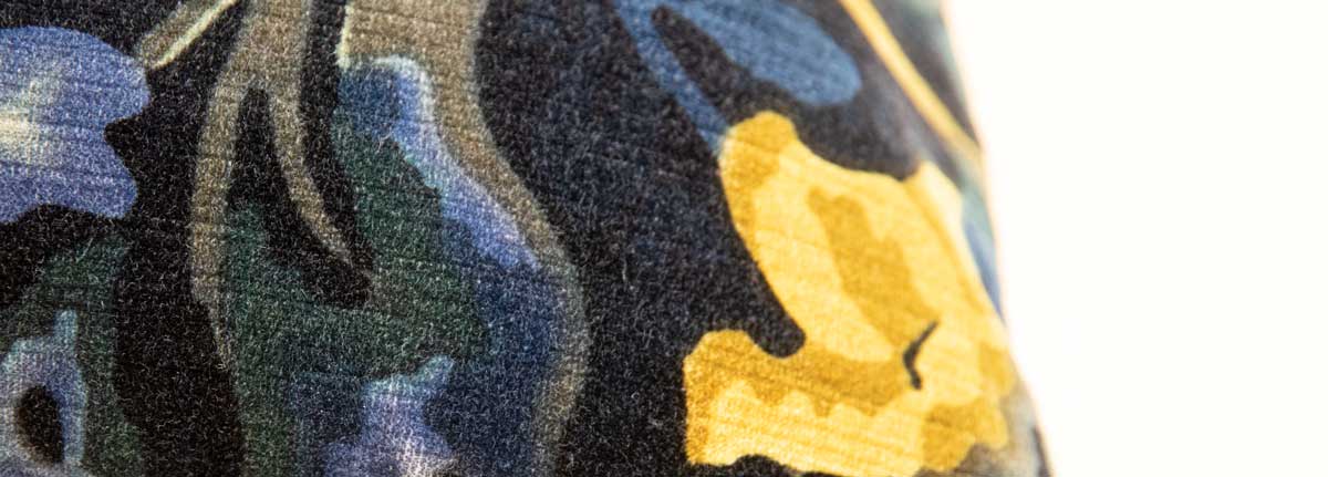 Cushion Fleur Electric Blue