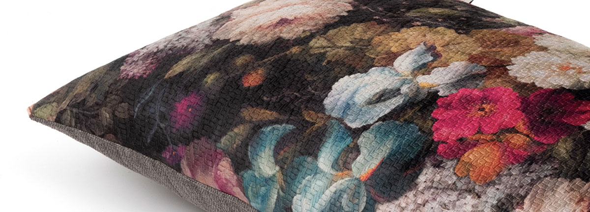 Cushion Tableau Olive Rose