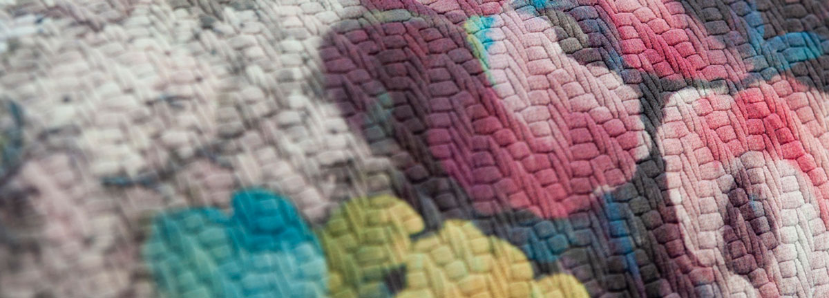 Cushion Tableau Turquoise Pink