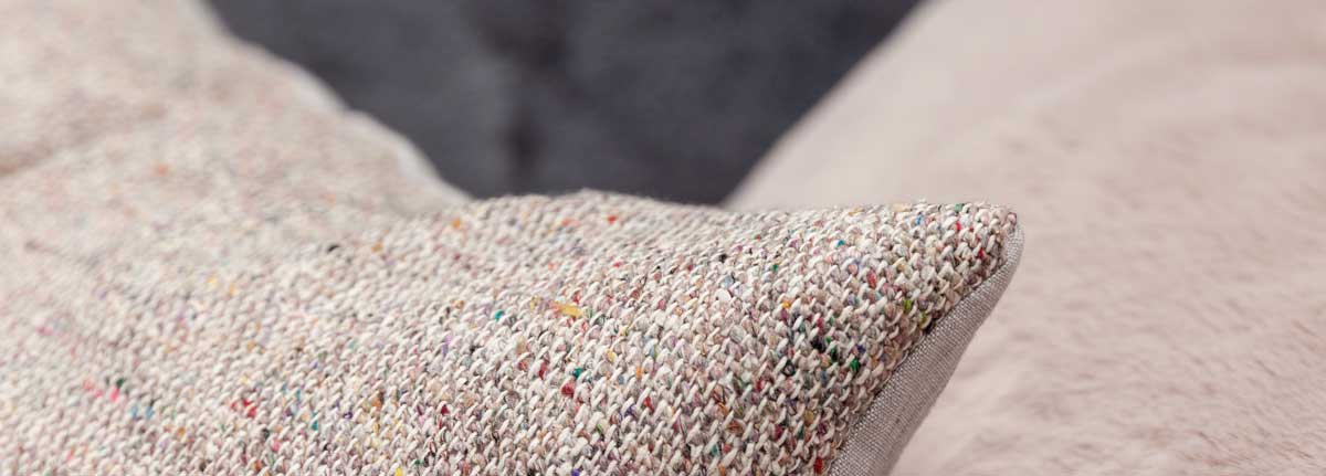 Cushion Floss Multicolour silk matching cushion vegan leather