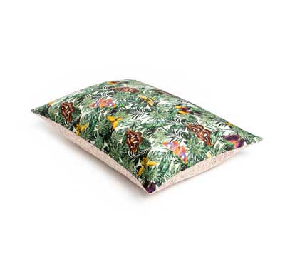 Cushion Bee Multigreen print