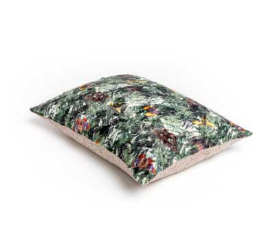 printed Cushion Bumblebee Multigreen 