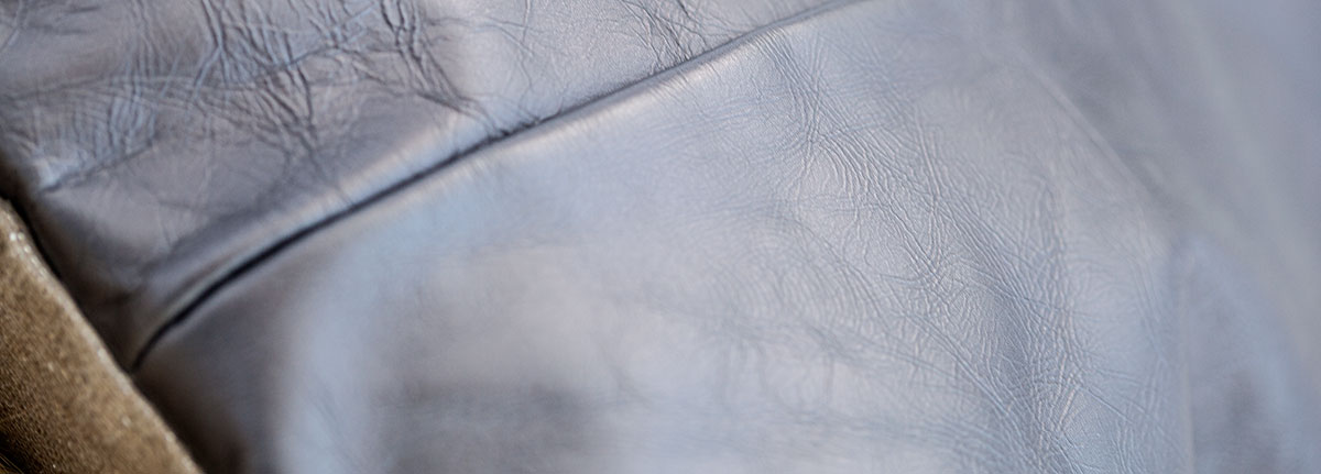 Pavilion Graphite Leather Cushion Detail