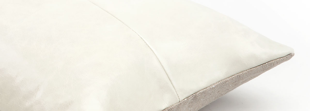 Pavilion Milk Leather Cushion