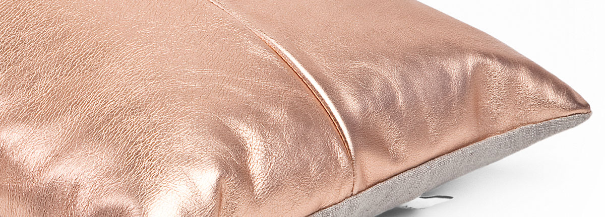Pavilion Copper  Leather Cushion