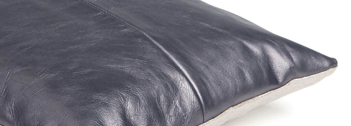 Pavilion Graphite  Leather Cushion