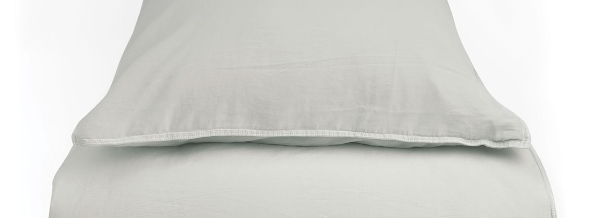 MrsMe DuvetCoverSet Stilo Celadon Washed Sateen 