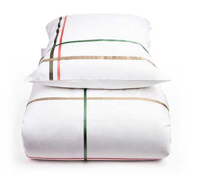 duvet cover set Check Please white