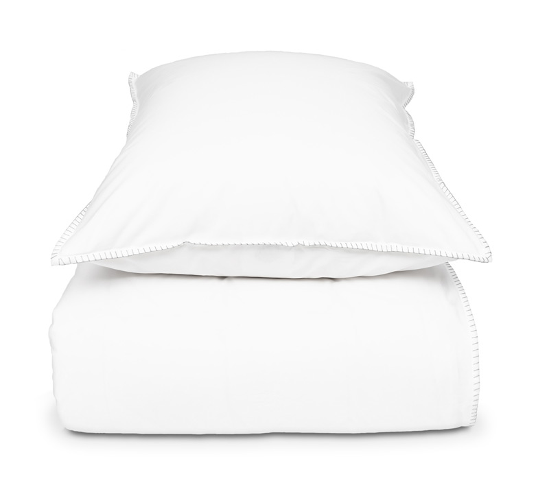 duvet cover set Feston White Grey embroidery