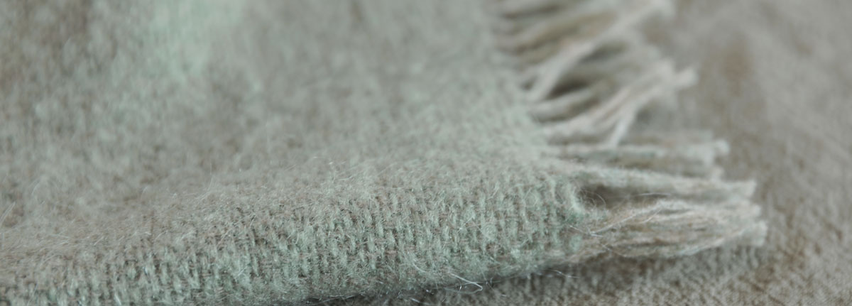 Archive blanket Eucalyptus fringes